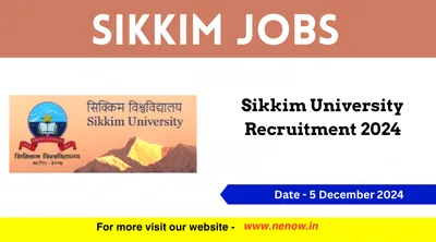 sikkim jobs   sikkim university recruitment 2024