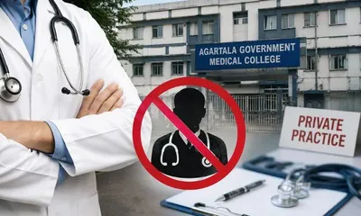 tripura  agmc  gb pant doctors resume private practice amid delay in government notification on ban