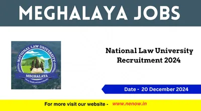 meghalaya jobs   national law university recruitment 2024