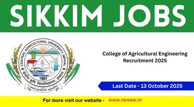 sikkim jobs   college of agricultural engineering recruitment 2025