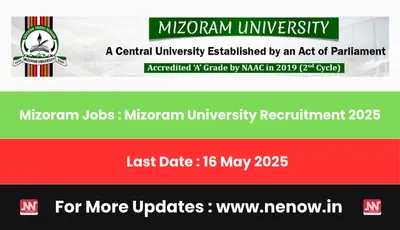 mizoram jobs   mizoram university recruitment 2025