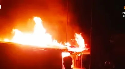 manipur  3 shops gutted in fire in bishnupur