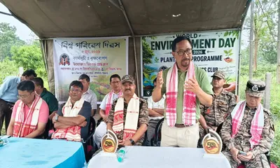 assam  dibrugarh press club organises plantation drive on world environment day