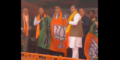 sikkim assembly polls 2024  founding member of sdf girish rai join bjp