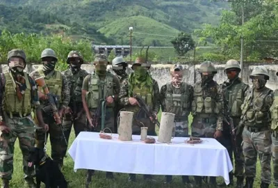 manipur  security forces seize huge cache of arms and explosives