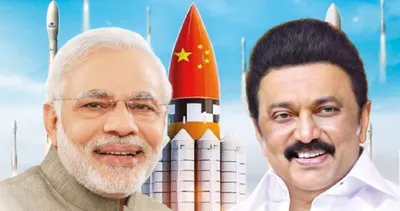 pm modi criticizes tamil nadu govt over ‘china rocket picture’ in ad  dmk mp defends party