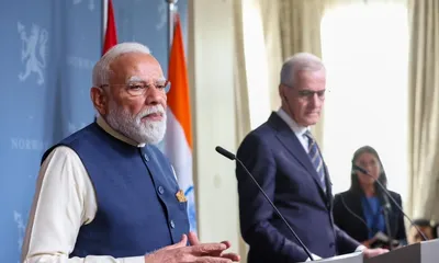 “why don’t you take some questions ”  norwegian journalist confronts modi over press freedom