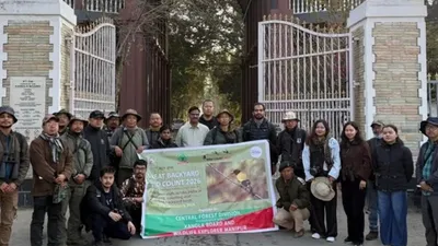 manipur  citizen scientists spot over 60 bird species at kangla fort during gbbc 2026