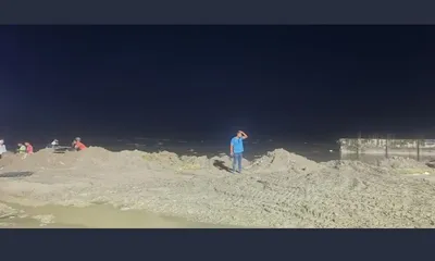 assam  massive brahmaputra river erosion hits dibrugarh  destroys yoga centre and playground