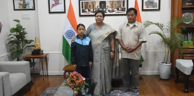 manipur governor provides aid to 11 year old girl gymnast residing in relief camp
