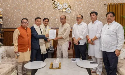 manipur  meghalaya cm meets yumnam khemchand singh  reaffirms commitment to inclusive growth