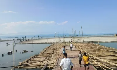 meghalaya  devotees observe chhath puja in numbers