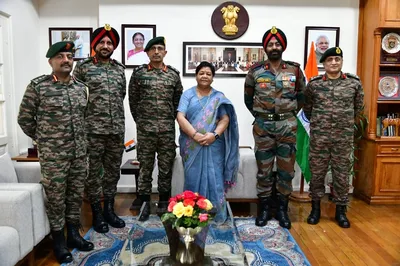 manipur governor meets goc in c eastern army command to discuss security measures  