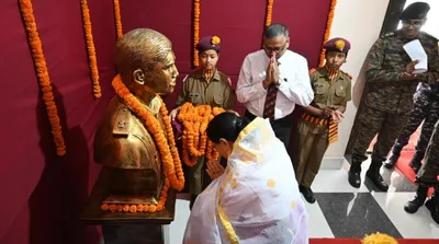 assam  manipur’s war hero major joydutta singh’s bust unveiled at goalpara sainik school