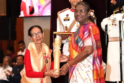 president murmu confers padma shri to assam’s parbati barua for elephant conservation