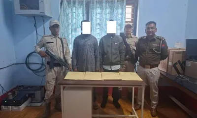 manipur police arrest two drug peddlers  seize 2 kg brown sugar