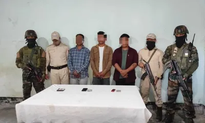 manipur  4 pla cadres arrested for extortion in imphal valley