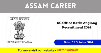 assam career   dc office karbi anglong recruitment 2024