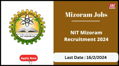 mizoram jobs   nit mizoram recruitment 2024