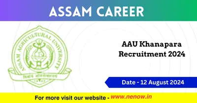 assam career   aau khanapara recruitment 2024