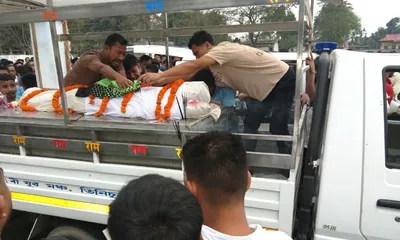assam  thousands mourn youths killed in kakopathar accident  protests erupt over reckless driving