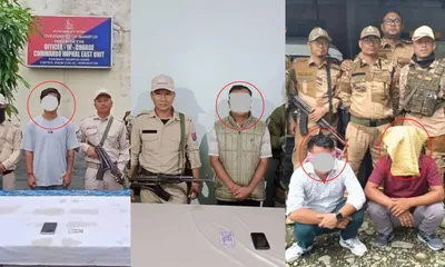 manipur  four kcp insurgents arrested in two valley districts