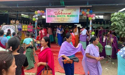 manipur launches first  rural roots market  to empower shg women in bishnupur