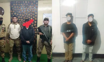 manipur  2 kcp pwg  1 unlf k arrested for extortion in imphal 