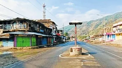 manipur  48 hour shutdown cripples normal life in kangpokpi