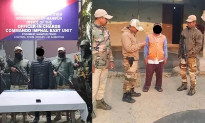 manipur  pla and ukna cadres involved in extortion arrested in joint operation