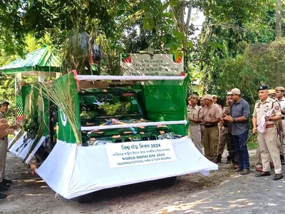 assam  kaziranga observes world rhino day