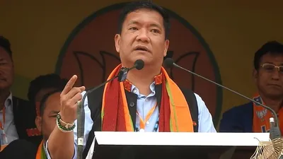 bjp set to form govt in arunachal for third term with leads in over 42 seats