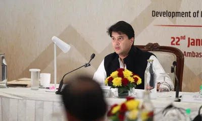 doner minister jyotiraditya scindia to launch rs 574 crore development push in tripura