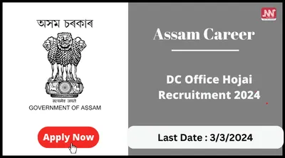 assam career   dc office hojai recruitment 2024