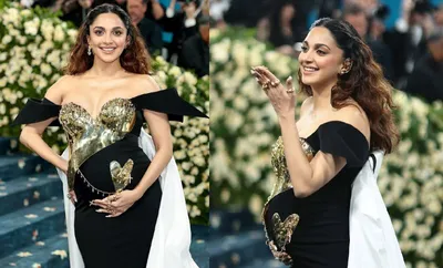 kiara advani shines in met gala debut  celebrates motherhood in gaurav gupta gown