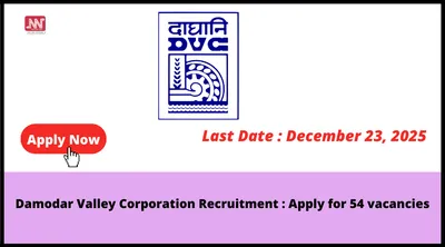damodar valley corporation recruitment   apply for 54 vacancies