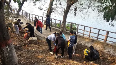 assam  students  amp  citizens unite to clean dighalipukhuri in guwahati