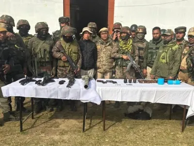 manipur  arms   ammo recovered in twin operation