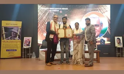 assam  subhankar banerjee receives atal bharat gaurav sammaan 2025 in guwahati