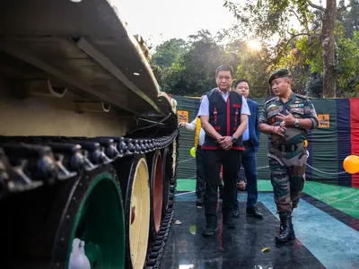 arunachal cm unveils historic t 55 russian tank in changlang