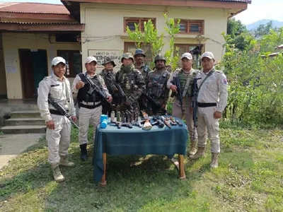 manipur  warlike weapons recovered in kangpokpi district