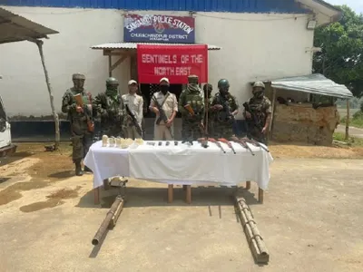 large cache of weapons recovered in manipur  three arrested