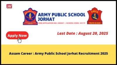 assam career   army public school jorhat recruitment 2025