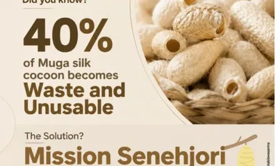 assam launches mission senehjori to convert muga silk waste into high value yarn