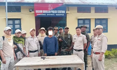 manipur  1 prepak cadre arrested  weapon seized in kamjong