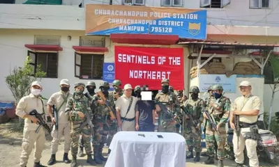 manipur  assam rifles  police arrest unka cadre with arms  ammunition