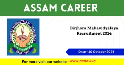 assam career   birjhora mahavidyalaya recruitment 2024