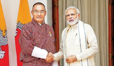 pm modi meets bhutan counterpart tshering tobgay in delhi
