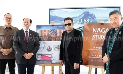 nagaland  a r  rahman and cm neiphiu rio launch naga international studio
