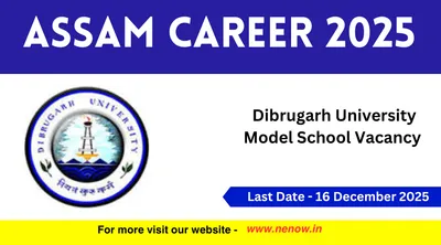assam career 2025   dibrugarh university model school vacancy